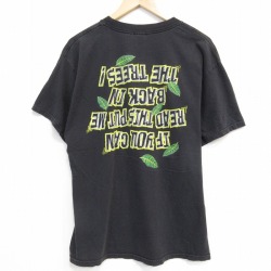 00s 半袖Tシャツ メッセージ ブラック メンズL相当 | 古着