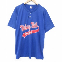 ラッセル 80s 半袖Tシャツ FAST PITCH ブルー XL | 古着