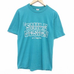 90s 半袖Tシャツ スマイル グリーン M | 古着