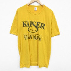 00s 半袖Tシャツ KAISER イエロー メンズXL相当 | 古着