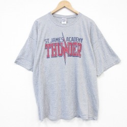 00s 半袖Tシャツ サンダー グレー メンズXL相当 | 古着