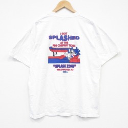 00s 半袖Tシャツ スプラッシュ ホワイト メンズXL相当 | 古着