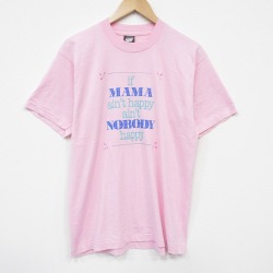 スクリーンスターズ 80s 半袖Tシャツ MAMA ピンク L | 古着