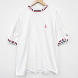 XL★古着 半袖 ビンテージ Tシャツ メンズ 90年代 90s ウィングフット 大きいサイズ コットン クルーネック USA製 ホワイト 26jun02