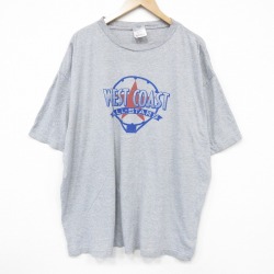 アディダス 90s 半袖Tシャツ ウエストコースト グレー XL | 古着