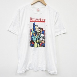 フルーツオブザルーム 90s 半袖Tシャツ Rensselaer ホワイト XL | 古着