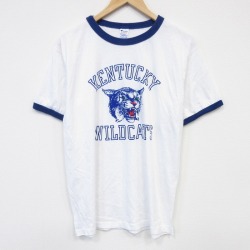 チャンピオン 80s 半袖Tシャツ ワイルドキャッツ ホワイト L | 古着