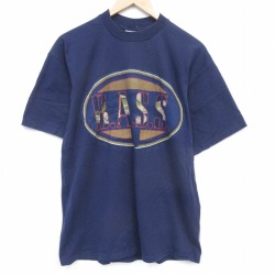 90s 半袖Tシャツ BASS ネイビー L | 古着