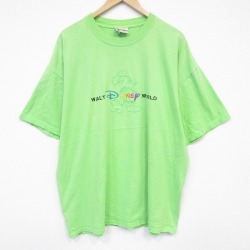 ディズニー 90s 半袖Tシャツ ミッキー グリーン XL | 古着