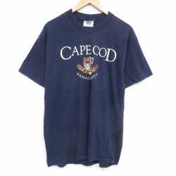 リー 90s 半袖Tシャツ ケープコッド ネイビー XL | 古着