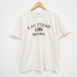 00s 半袖Tシャツ ラスベガス ベージュ メンズL相当 | 古着