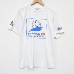 90s 半袖Tシャツ サッカーフランスワールドカップ ホワイト M | 古着