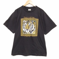 90s 半袖Tシャツ トラ ブラック メンズXL相当 | 古着