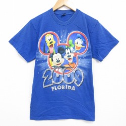ディズニー 00s 半袖Tシャツ ミッキー ブルー M | 古着