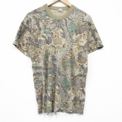 80s 半袖Tシャツ 迷彩 ベージュ メンズL相当 | 古着