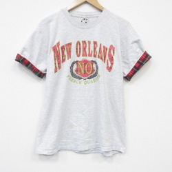 90s 半袖Tシャツ ニューオリンズ グレー メンズL相当 | 古着