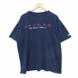90s 半袖Tシャツ カマキリ ネイビー メンズXL相当 | 古着
