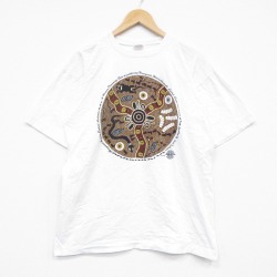 90s 半袖Tシャツ ヘビ ホワイト メンズL相当 | 古着