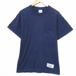 ディスカス 90s 半袖Tシャツ ネイビー メンズM相当 | 古着