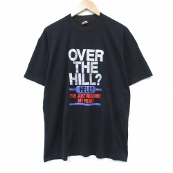 80s 半袖Tシャツ メッセージ ブラック L | 古着