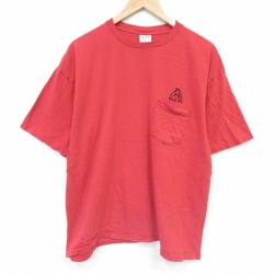 ギャップ 90s 半袖Tシャツ 胸ポケット付き レッド メンズXL相当 | 古着