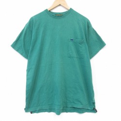 00s 半袖Tシャツ 胸ポケット付き グリーン メンズXL相当 | 古着