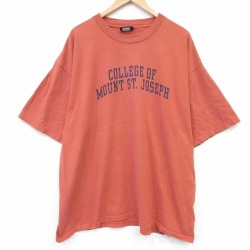 ジャンスポーツ 90s 半袖Tシャツ カレッジ オレンジ メンズXL相当 | 古着
