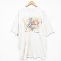 90s 半袖Tシャツ 鳥 ベージュ メンズXL相当 | 古着