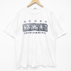 90s 半袖Tシャツ ARUBA ホワイト メンズXL相当 | 古着