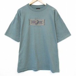 90s 半袖Tシャツ ココペリ ホピ族 カーキ メンズXL相当 | 古着