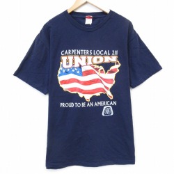 90s 半袖Tシャツ ユニオン ネイビー メンズXL相当 | 古着