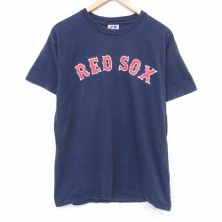 マジェスティック 00s 半袖Tシャツ ボストンレッドソックス ネイビー メンズL相当 | 古着