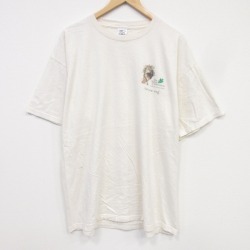 半袖Tシャツ 鳥 ベージュ メンズXL相当 | 古着