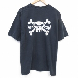 00s 半袖Tシャツ スカル ブラック メンズXL相当 | 古着