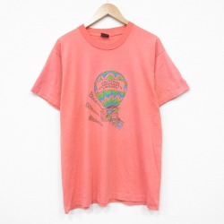 スクリーンスターズ 80s 半袖Tシャツ 気球 ピンク メンズL相当 | 古着