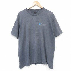 90s 半袖Tシャツ EMIボーダー ブラック メンズXL相当 | 古着