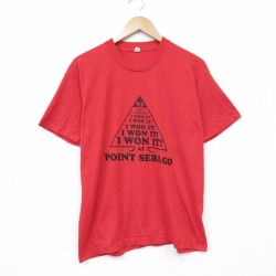 スクリーンスターズ 80s 半袖Tシャツ POINT レッド メンズM相当 | 古着
