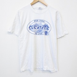 00s 半袖Tシャツ SURVIVOR ホワイト メンズL相当 | 古着