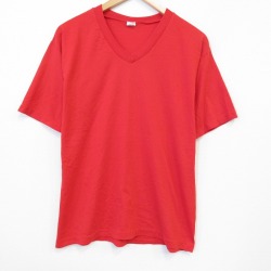 ラッセル 80s 半袖Tシャツ 無地 レッド メンズL相当 | 古着