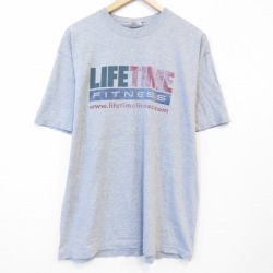 00s 半袖Tシャツ フィットネス グレー メンズXL相当 | 古着
