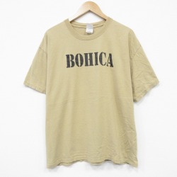 00s 半袖Tシャツ BOHICA ベージュ メンズXL相当 | 古着