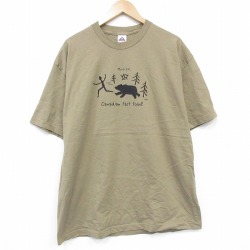 00s 半袖Tシャツ カナディアン ブラウン メンズL相当 | 古着