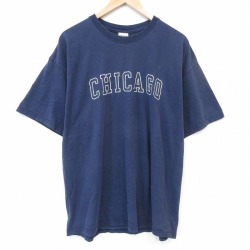 00s 半袖Tシャツ シカゴ ネイビー メンズXL相当 | 古着