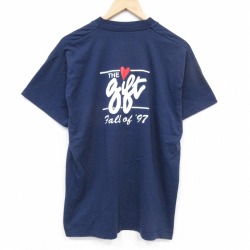 フルーツオブザルーム 90s 半袖Tシャツ ネイビー メンズL相当 | 古着