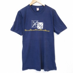 80s 半袖Tシャツ SC ネイビー メンズL相当 | 古着