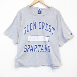 チャンピオン 90s 半袖Tシャツ SPARTANS 霜降りグレー メンズXL相当 | 古着