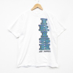 90s 半袖Tシャツ アイリッシュ ホワイト メンズL相当 | 古着