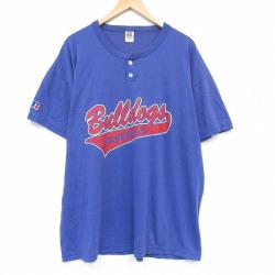 ラッセル 00s 半袖Tシャツ ベースボール ブルー メンズXL相当 | 古着