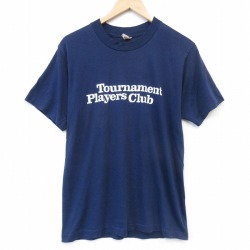 80s 半袖Tシャツ TPC ネイビー メンズM相当 | 古着