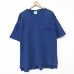 00s 半袖Tシャツ 鹿の子 ネイビー メンズXL相当 | 古着